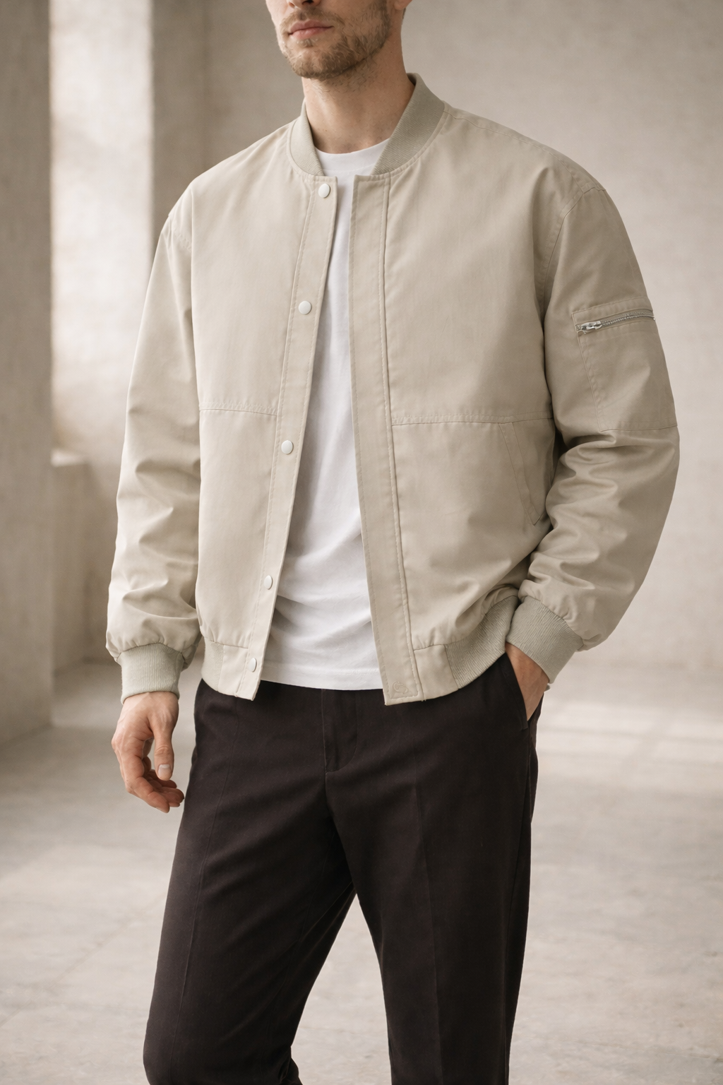 CALME MINIMALIST BOMBER JACKET